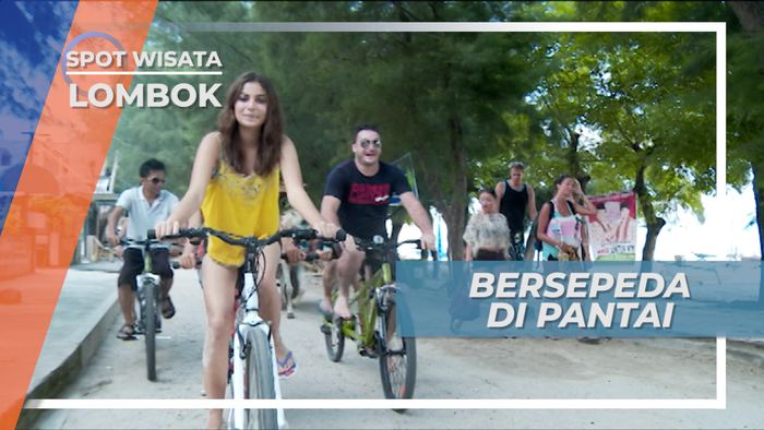 Bersepeda, Menikmati Suasana Pantai Gili Trawangan, Lombok