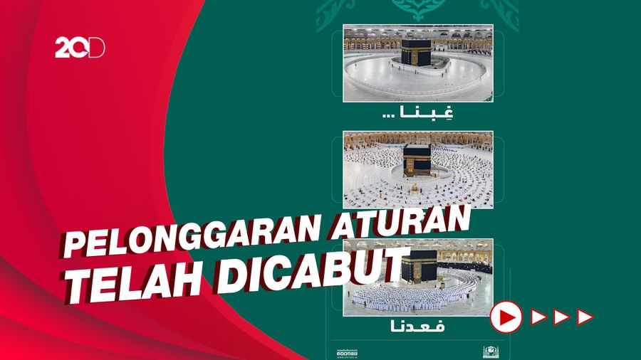 Momen Salat di Masjidil Haram Tanpa Tanda Jaga Jarak
