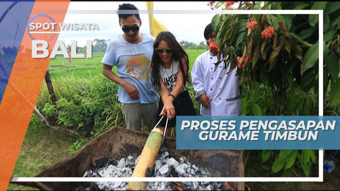 Bakar Bambu, Proses Pengasapan Gurame Timbun, Bali