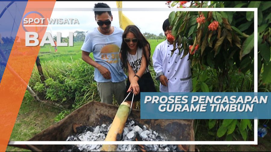 Bakar Bambu, Proses Pengasapan Gurame Timbun, Bali
