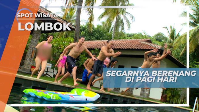 Segarnya Berenang Pagi Hari di Kolam Hotel Lombok Barat