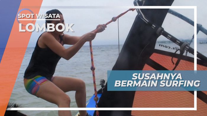 Pantai Indah dan Tenang, Namun Menarik Juga Mencoba Windsurfing Sekotong Lombok
