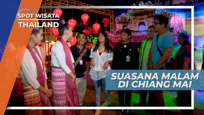 Meriah Lampu Warna-Warni Menghias Malam di Chiang Mai Thailand