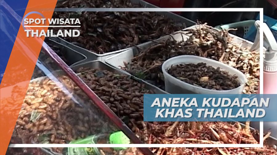 Kudapan Khas, Belalang Goreng di Pasar Chatuchak Thailand