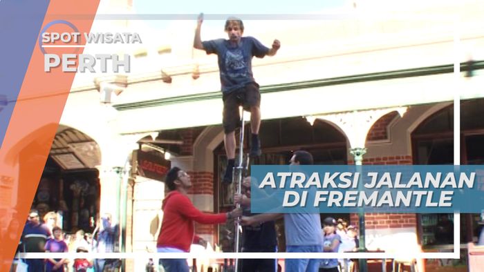 Street Performer di Jalanan Fremantle Fishing Boat Harbour Perth