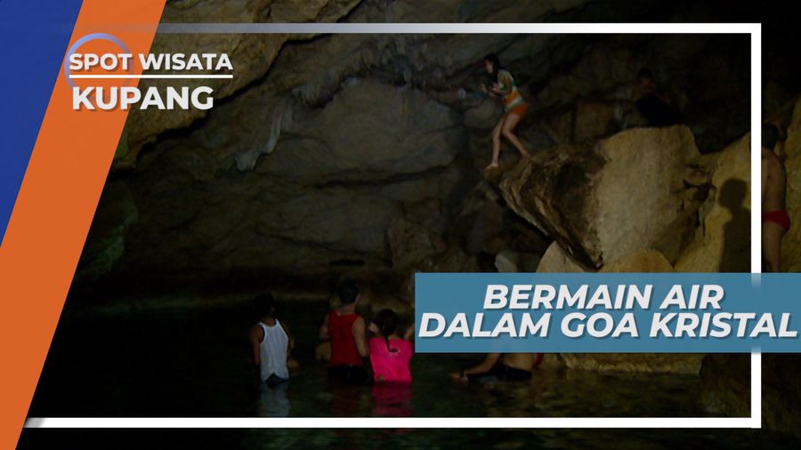 Melompat Seru Menikmati Kejernihan Air Goa Kristal Kupang