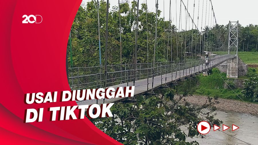 Inilah Jembatan Gantung Kalinegoro Magelang yang Viral di Medsos