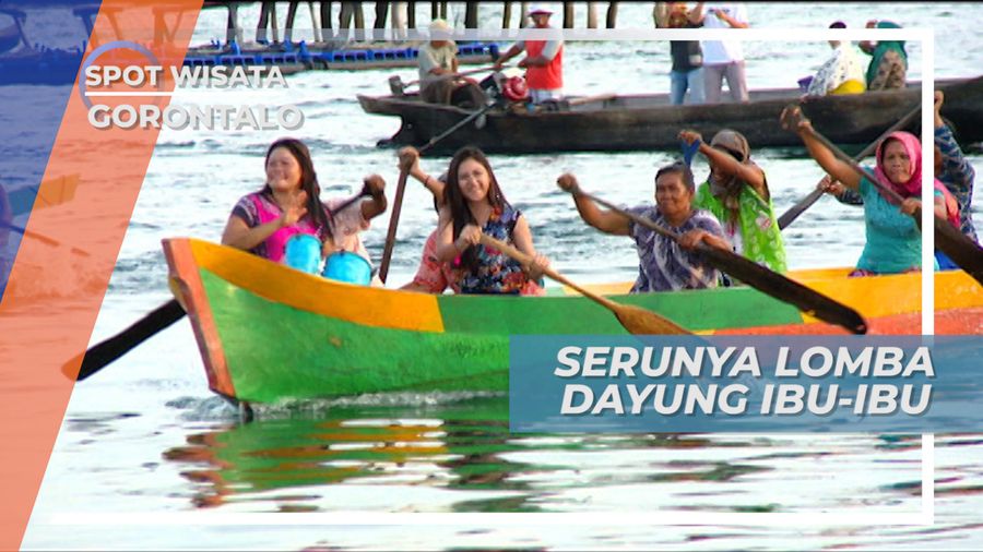 Tak Kalah Seru, Ibu-ibu Warga Desa Torosiaje Gorontalo Adalah Pedayung Handal