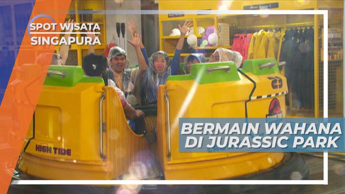 Basah-basahan di Wahana Jurassic Park Singapura