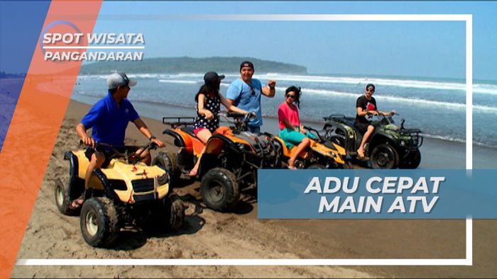 Adu Cepat Memacu ATV di Tepi Pantai Timur Pangandaran Jawa Barat