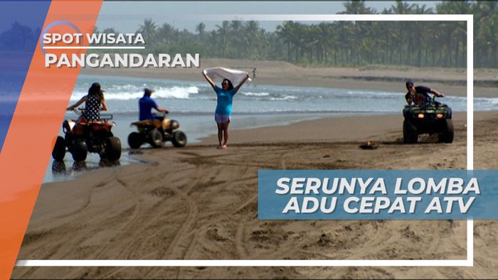 Ada Perlombaan Pasti Ada Yang Menang, Yang Kalah Memacu ATV Mendapat Hukuman ala pantai Pangandaran