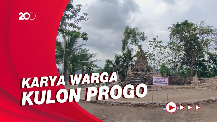 Keren! Lahan Bekas Tambang Disulap Jadi Replika Candi