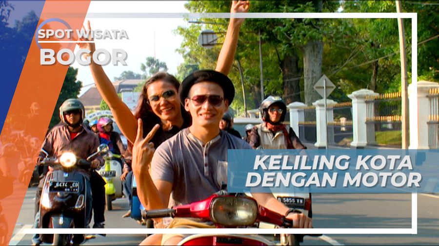 Sunmori Naik Vespa Berkeliling Kota Hujan, Bogor Jawa Barat
