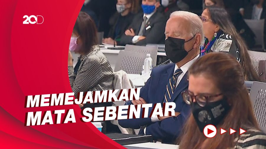 Momen Joe Biden Ketiduran Saat Pidato Pembukaan KTT COP26