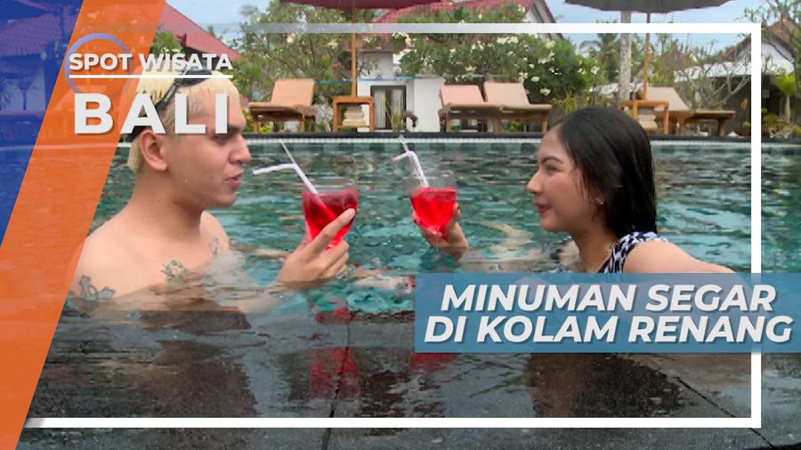 Menikmati Kesegaran Sajian Minuman Sambil Berenang, Bali