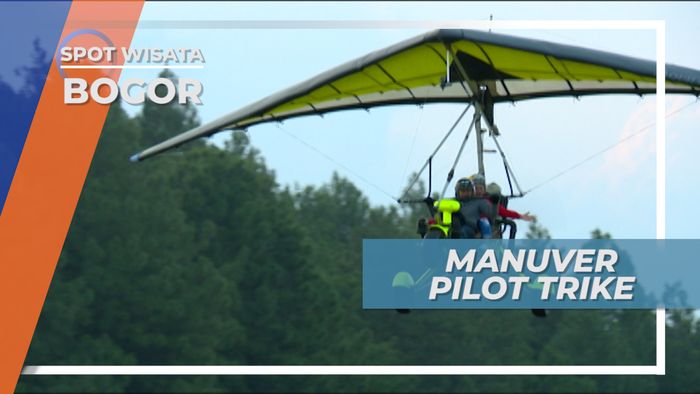 Terbang Rendah, Manuver Menegangkan Pilot Trike, Bogor