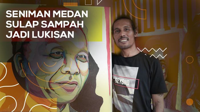 Bang Edy Sulap Sampah Jadi Lukisan Senilai Rp 200 Juta