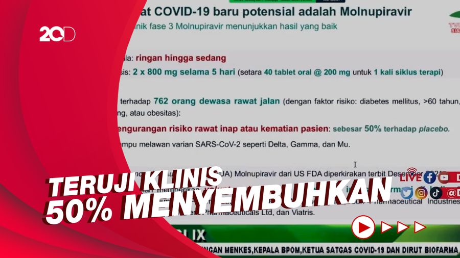  RI Beli Obat Covid-19 Molnupiravir pada Desember, Berapa Harganya?