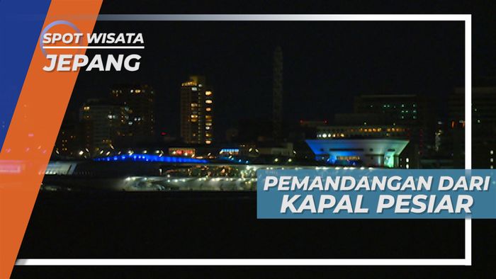 Indahnya Pemandangan Malam Kota Yokohama Dari Kapal Pesiar, Jepang