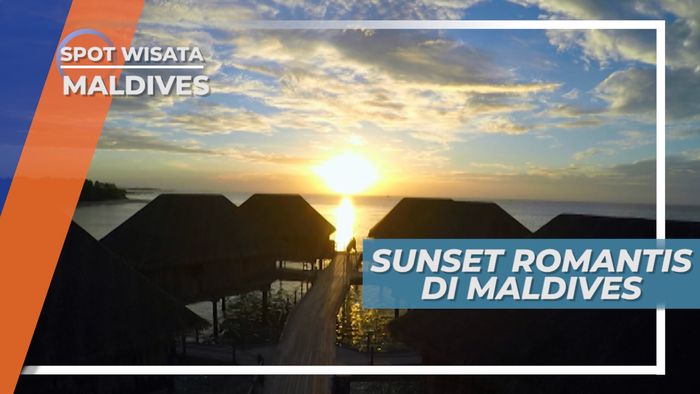 Menikmati Romantisme Seberkas Sinar Sunset di Maldives