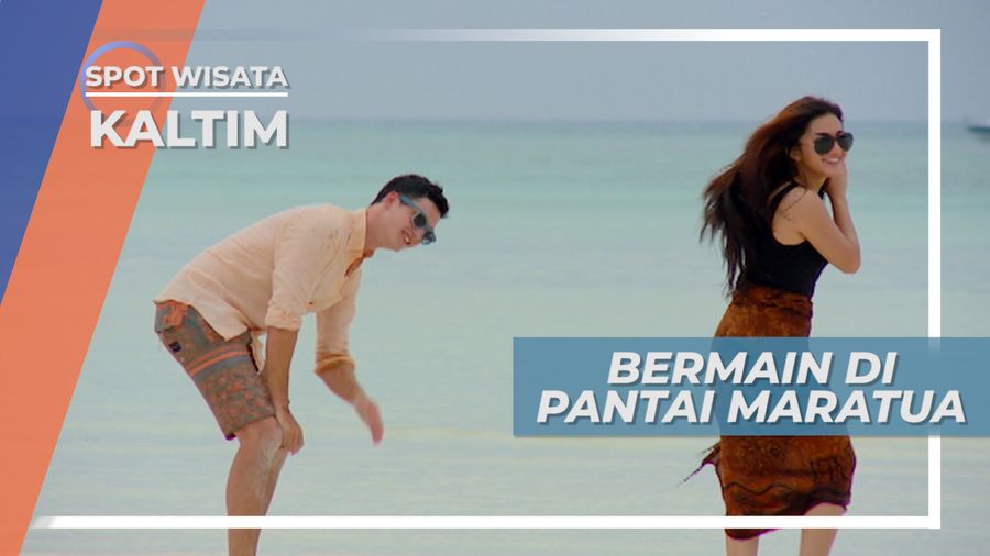 Romantisme Bermain Pasir di Pantai Ujung Timur Kalimantan 