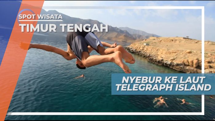 Berenang di Dinginnya Air Laut Telegraph Island, Oman Timur Tengah