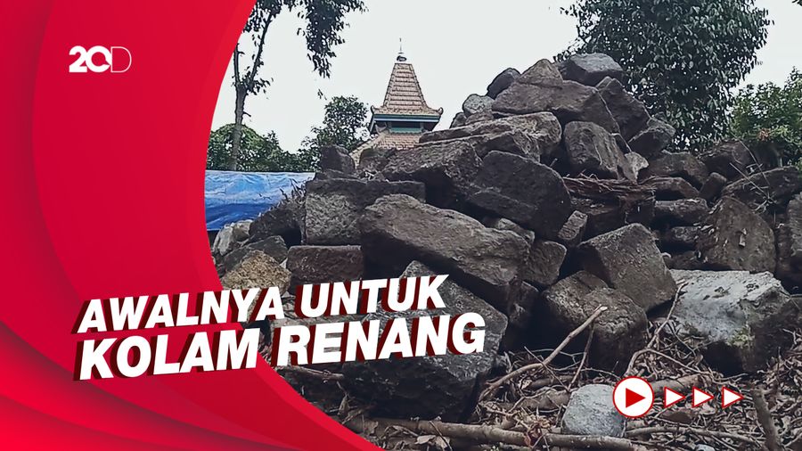 Ditemukan Ratusan Batu Candi di Proyek Kolam Renang Klaten