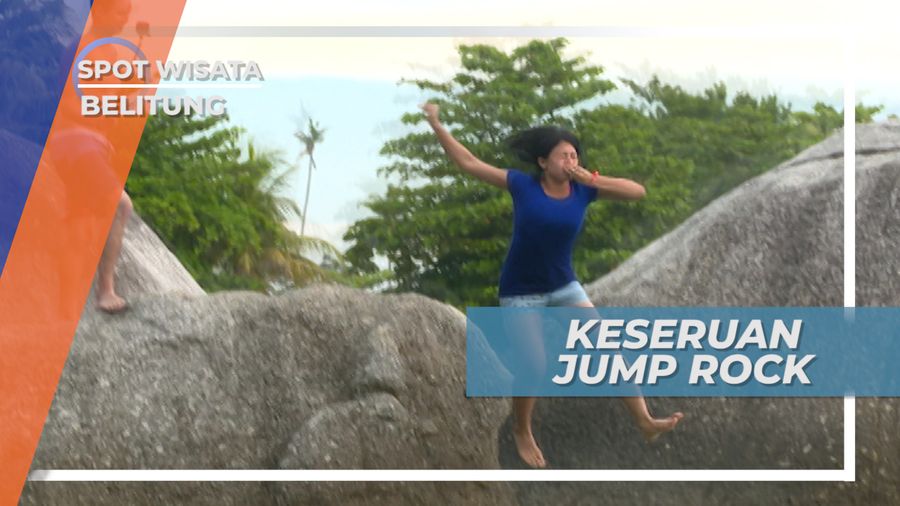 Pantai Tanjung Tinggi, Serunya Jump Rock dari Batuan Granit yang Menjulang Tinggi, Belitung