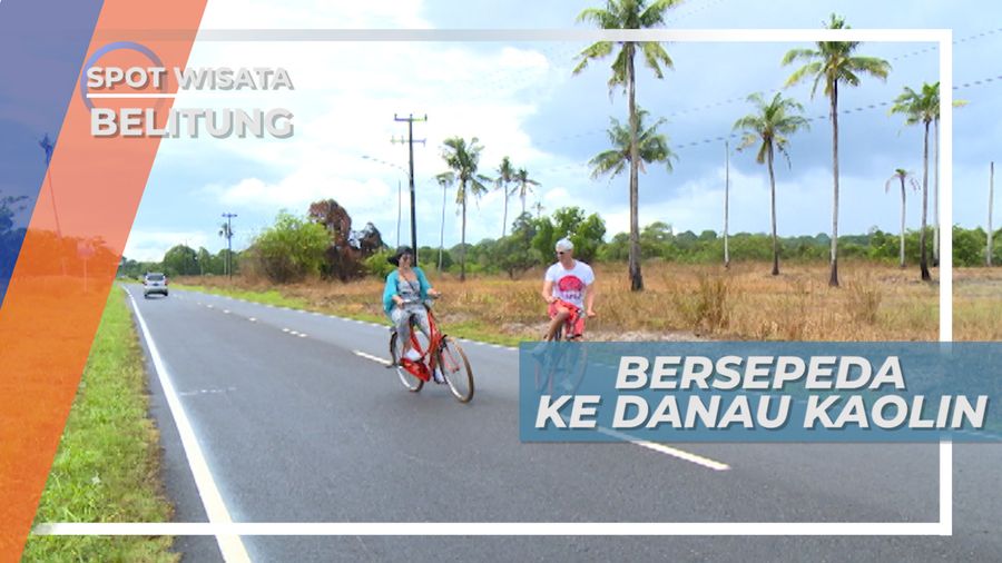 Kayuh Sepeda Menuju Danau Biru yang Cantik Nan Mempesona, Belitung