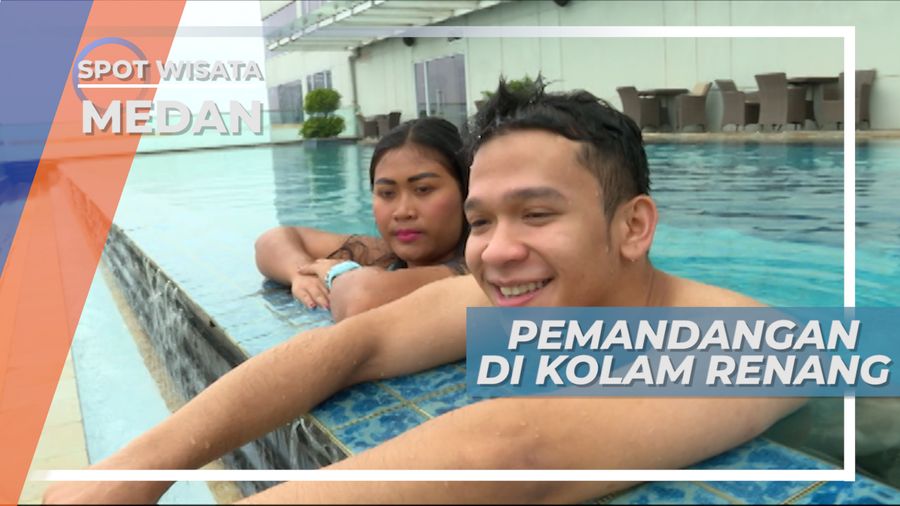 Rileks, Menikmati Pemandangan Kota Medan dari Atas Kolam Renang, Sumatera Utara