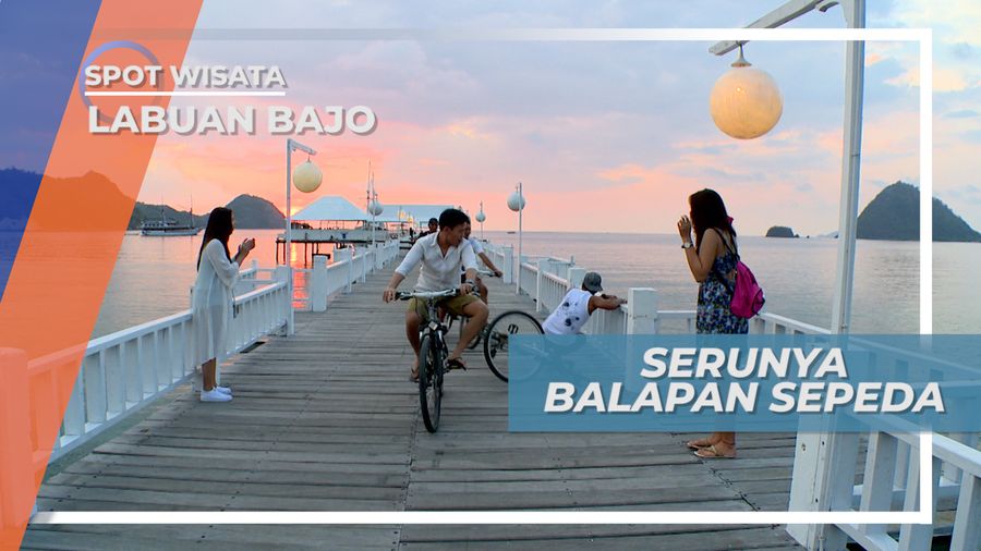 Adu Cepat Balap Sepeda di Dermaga Putih Labuan Bajo
