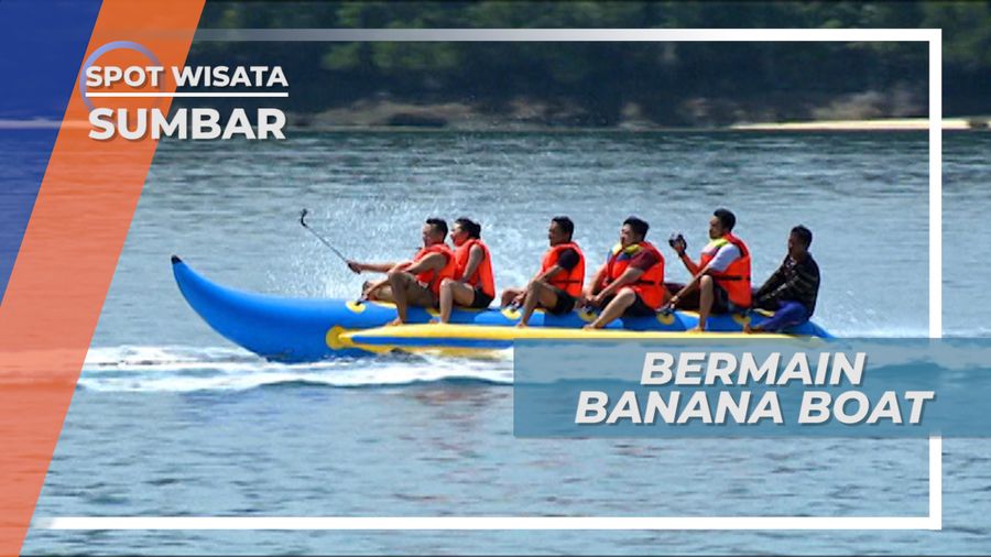 Pulau Pagang, Tantang Adrenalin, Ngebut di Laut Bermain Banana Boat, Sumatera Barat
