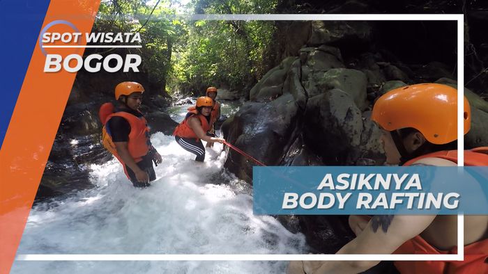 Body Rafting di Sungai dengan Arus Deras, Bogor