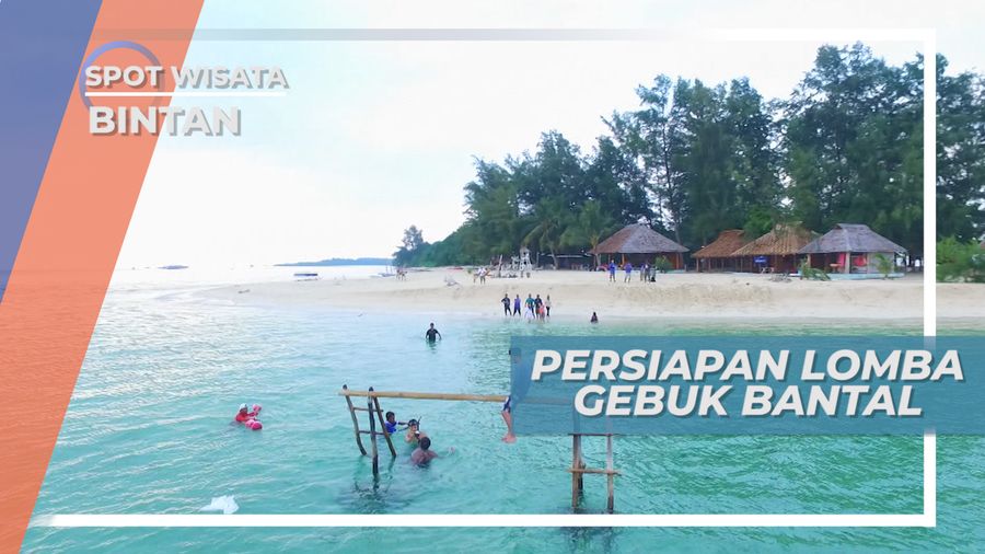 Persiapan Adu Tangkas Lomba Gebuk Bantal, Bintan Kepulauan Riau