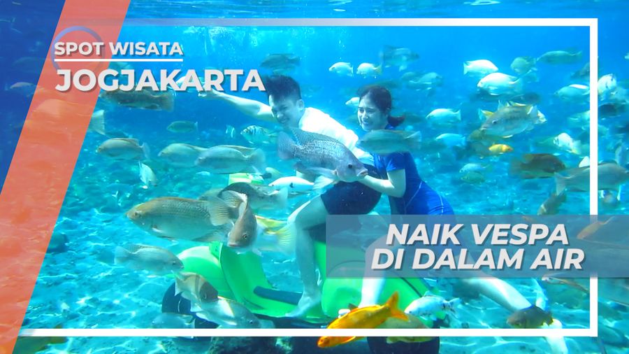 Vespa Dalam Air, Salah Satu Spot Foto di Umbul Ponggok Yogyakarta