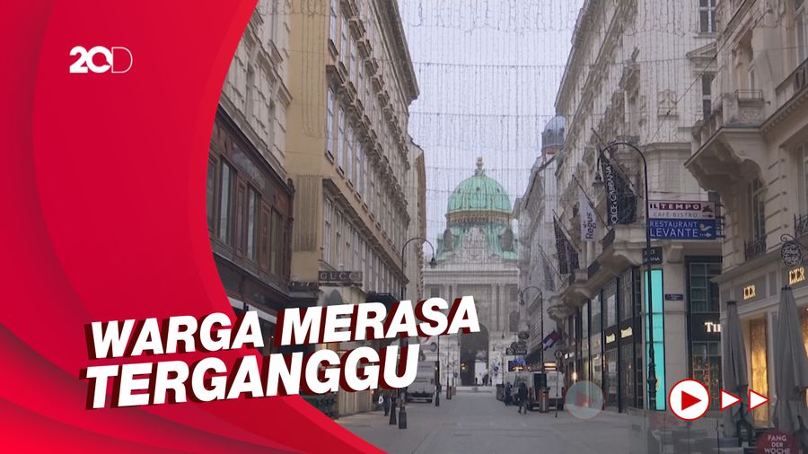 Sepinya Ruas Jalan Austria di Tengah Lockdown Nasional