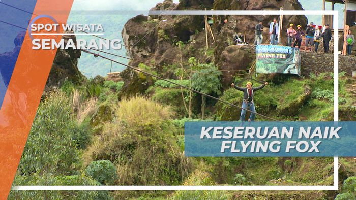 Pemandangan Indah Dataran Dieng Selagi Meluncur dengan Flying Fox