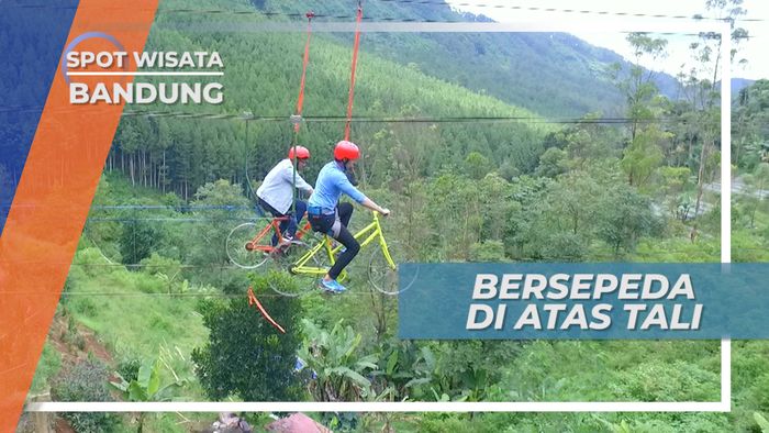 Zip Bike, Menantang Adrenalin dengan Bersepeda di Atas Tali, Bandung