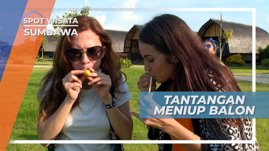 Lomba Meniup Balon Warna Warni, Seru-seruan di Kawasan Cottages Indah Sumbawa