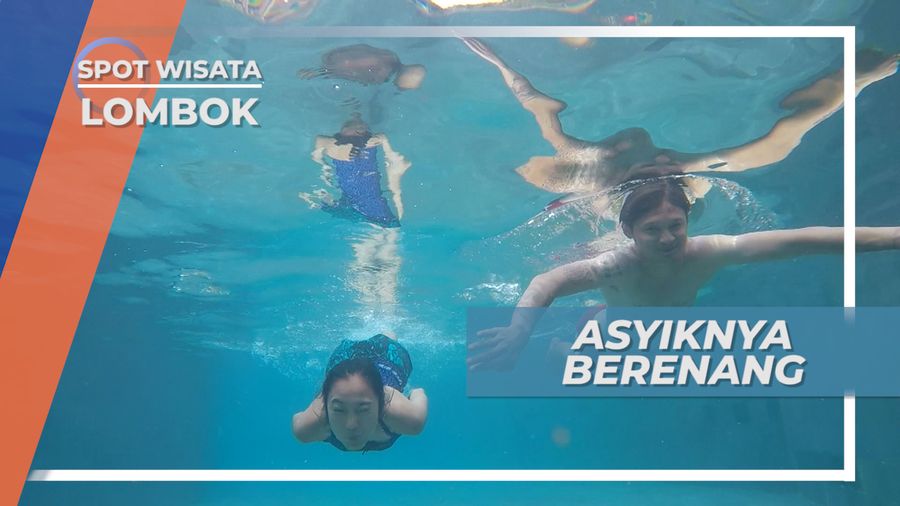 Aktivitas Relaksasi Pagi Hari, Berenang Di Segarnya Air Kolam, Lombok