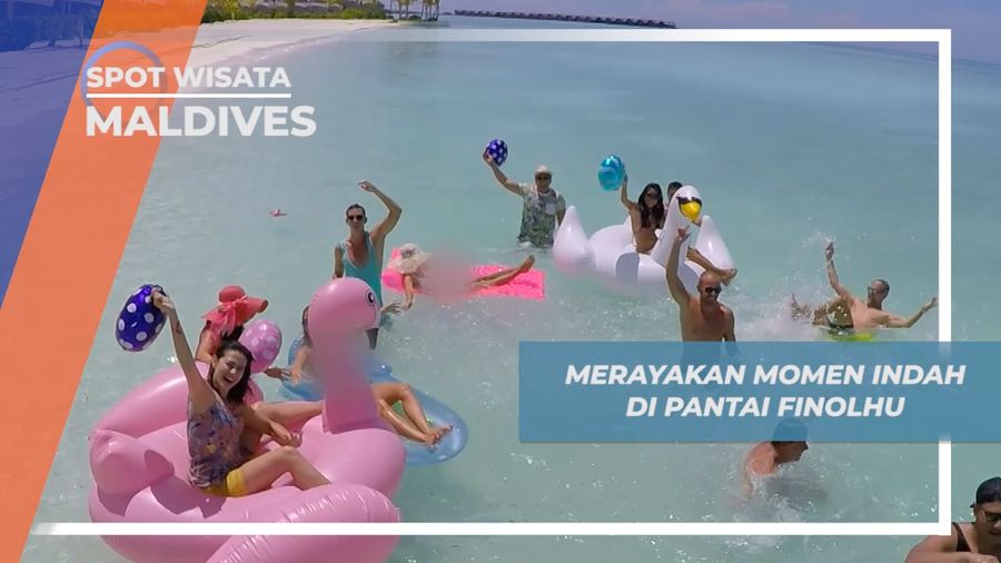Perayaan Kegembiraan ala Pantai Finolhu Di Bawah Terik Matahari Pulau Gasfinolhu Maldives