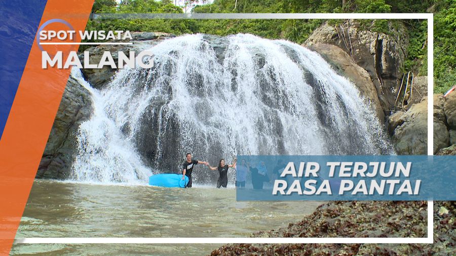 Air Terjun Banyu Anjlok, Kesegaran Air untuk Berenang Bersama, Malang
