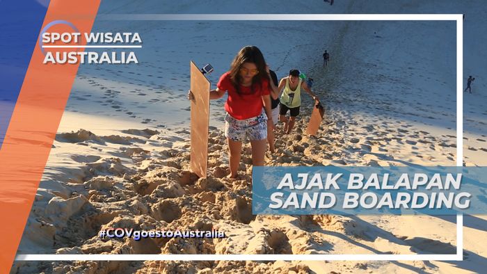 Tantangan Adu Cepat Meluncur di Atas Sand Boarding, Moreton Island Australia
