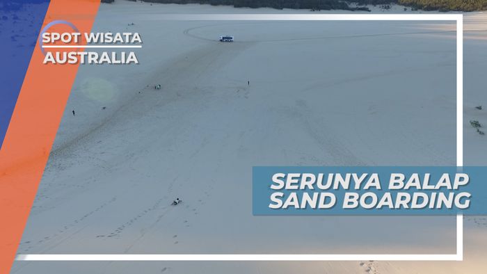 Keseruan Balap Sand Boarding Moreton Island Queensland Australia