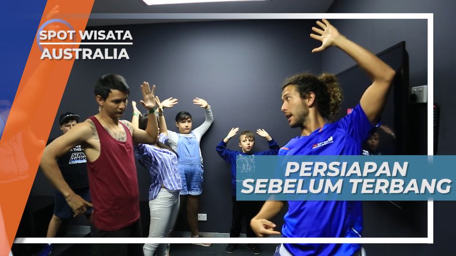 Persiapan Indoor Sky Diving, Sensasi Terbang di Dalam Ruangan, Australia