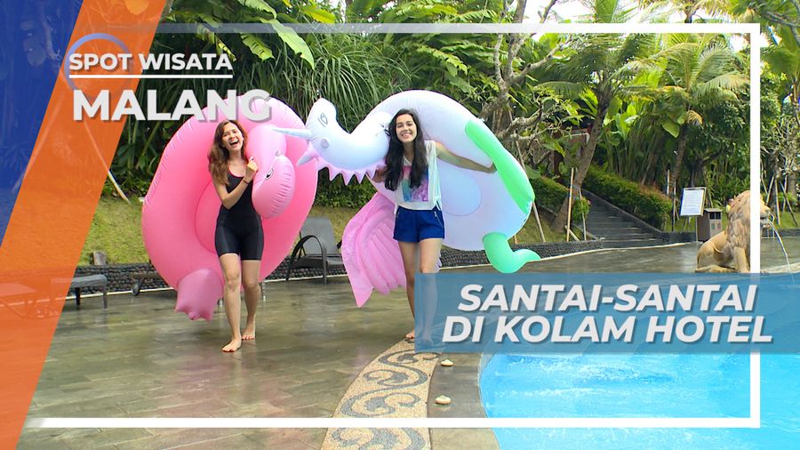 Serunya Bermain Floaties di Kolam Renang Hotel Mewah, Malang