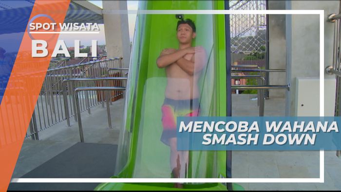 Meluncur Cepat di Seluncur Super Curam di Wahana Air Kuta Bali