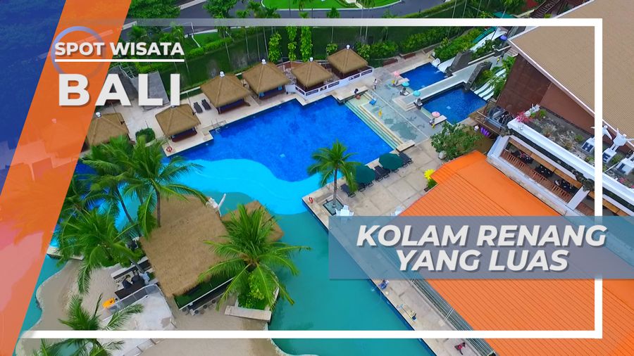 Kolam Renang Berair Asin Buatan di Sebuah Hotel Kuta Bali