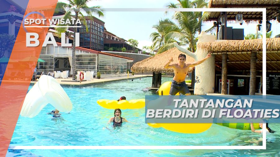 Seru-Seruan Bersama Teman di Kolam Renang Hotel Kuta Bali