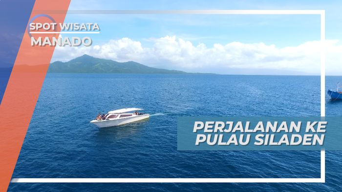 Pemandangan Laut Lepas Menuju Pulau Siladen, Manado